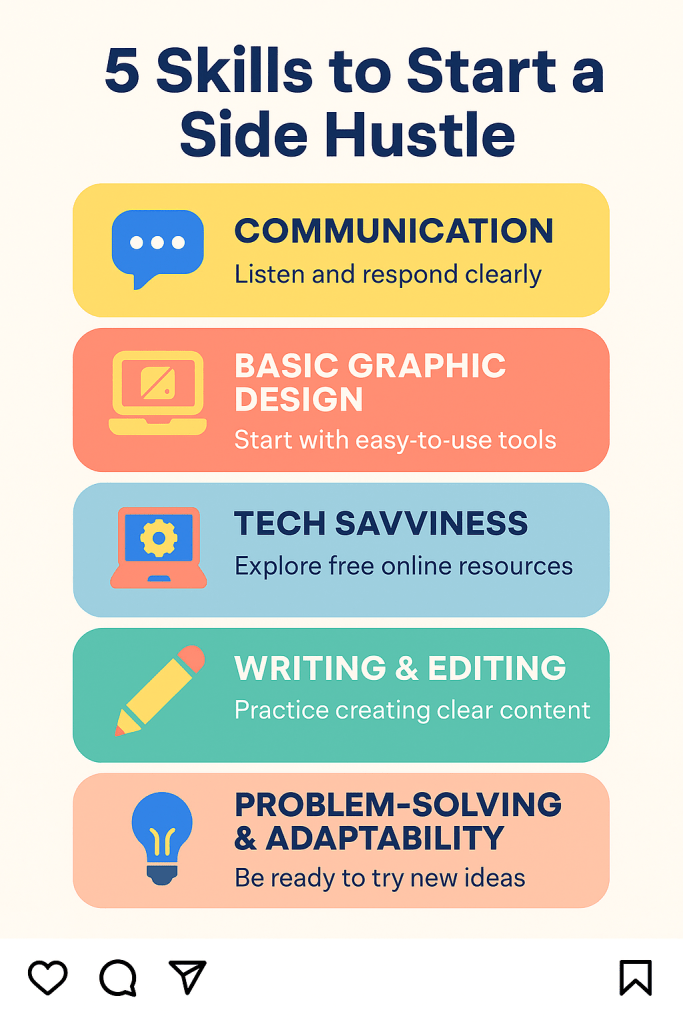 5 Skills to Start a Side Hustle