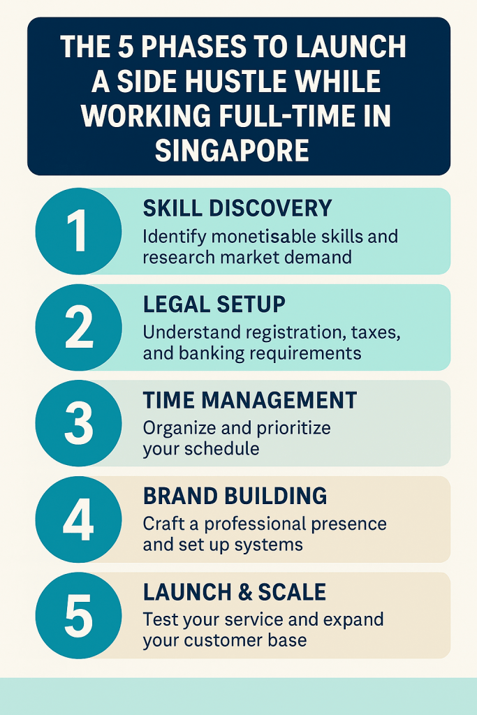 The 5 Phases to Launch a Side Hustle While Working Full-Time in Singapore